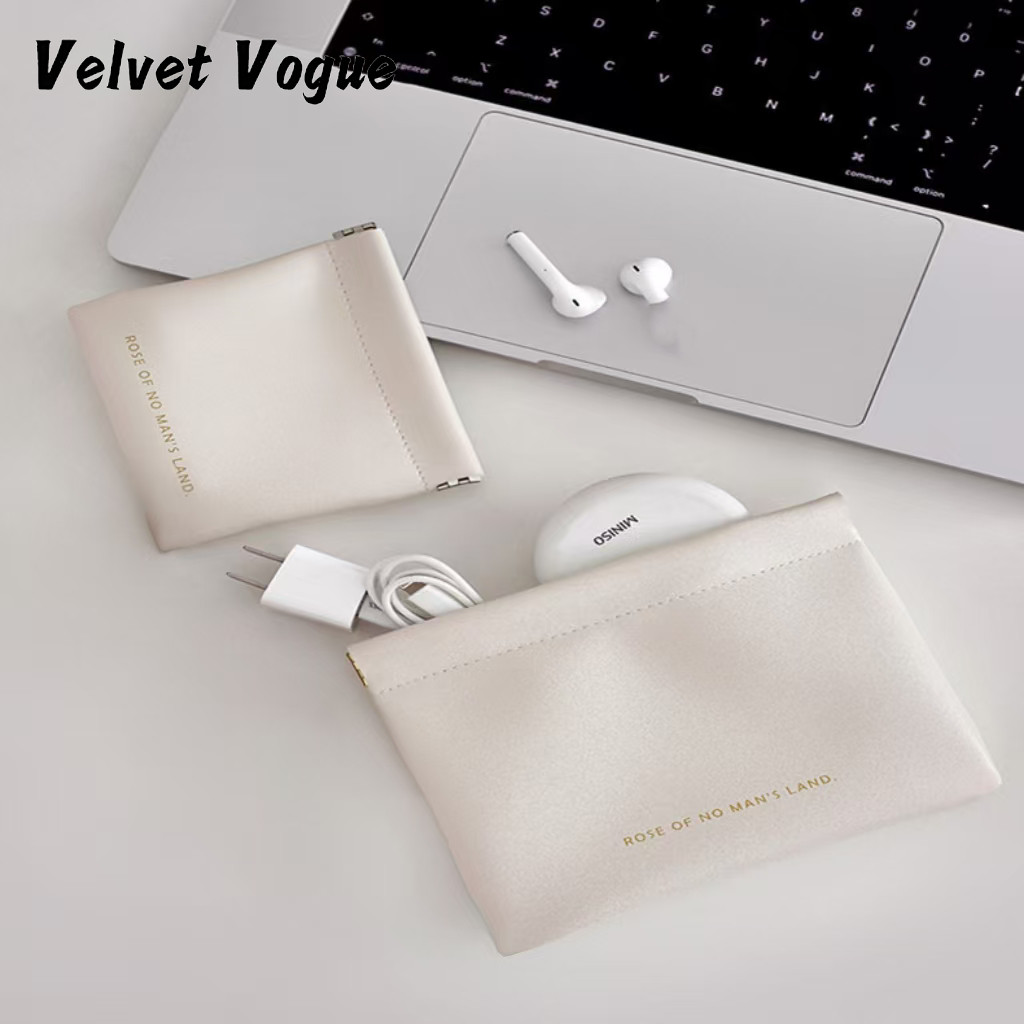 ซื้อ VELVET VOGUE กระเป๋าเครื่องสำอางค์ กระเป๋าลิปสติก กระเป๋าใส่เหรียญ PU แบบพกพา กุญแจ  ลิปสติก หูฟัง อเนกประสงค์