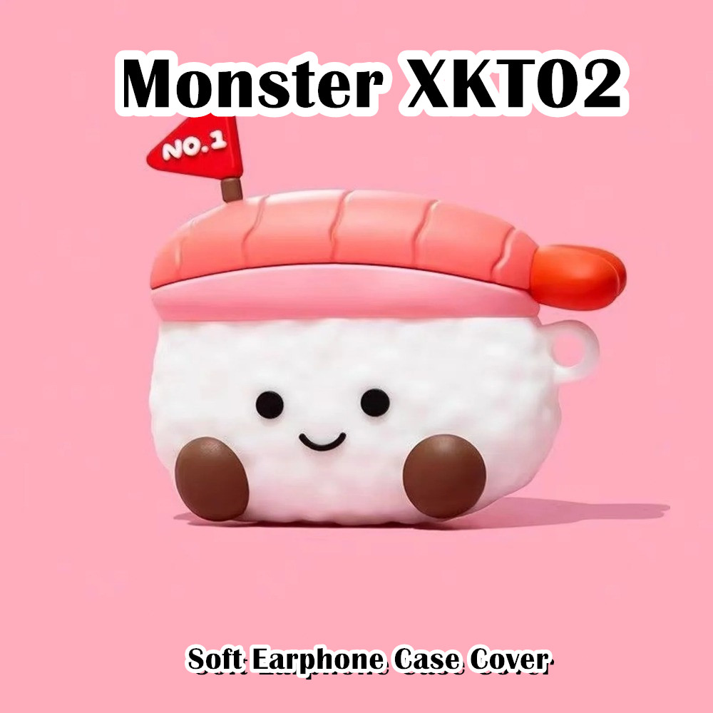คุณภาพสูงสําหรับ Monster XKT02 เคสซิลิโคนอ่อนนุ่มคู่น่ารักการ์ตูนหูฟังฝาครอบ NO.2