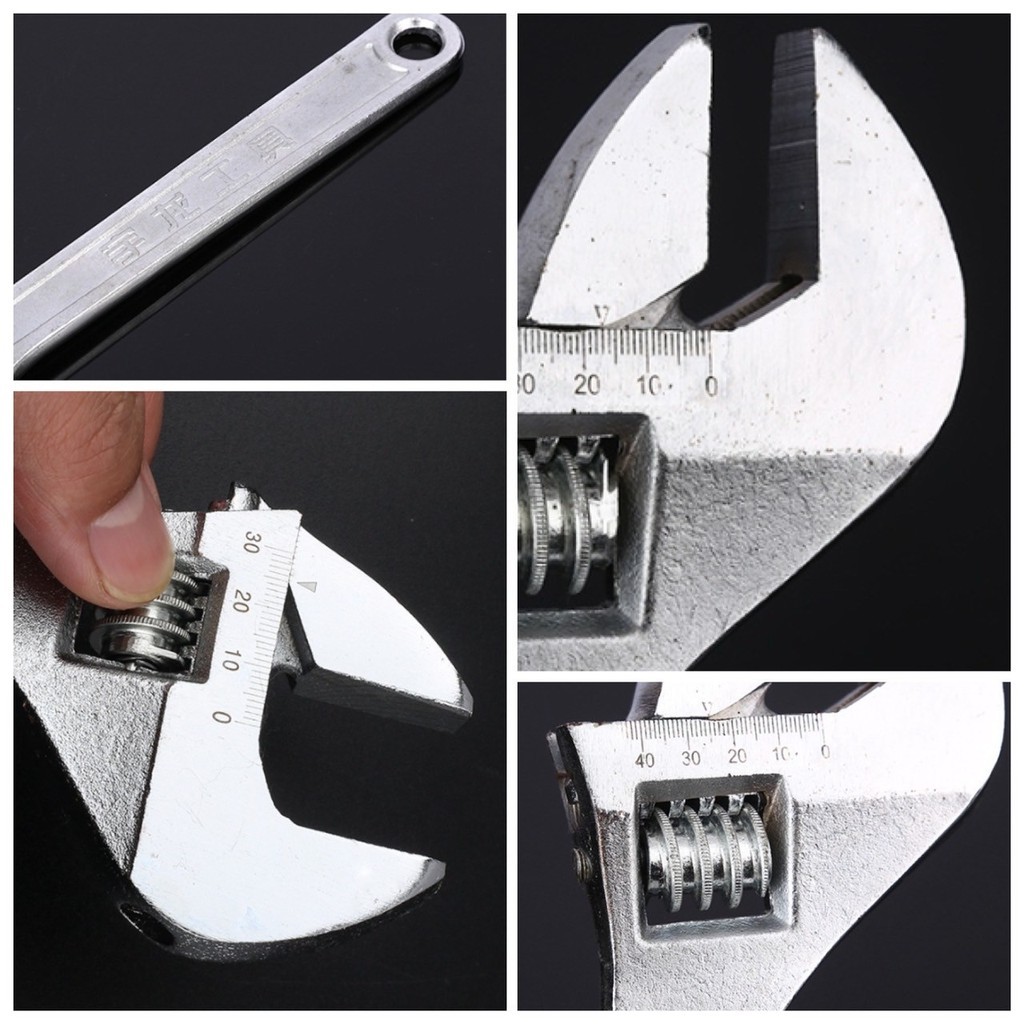 🔺 ประแจ เลื่อน ประแจปากเลื่อน ขนาด 6 8 10 12 15 18 24 นิ้ว ปรับเลื่อนปากได้ ขันใต้อ่าง สายน้ำดี ท่อซิงค์ อุปกรณ์ช่าง 🔺 - รูปที่ 3