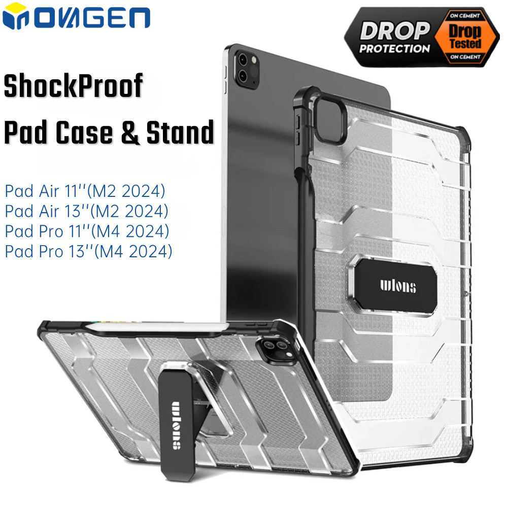Inovagen สําหรับ i-Pad Case With kickstand,suit สําหรับ i-Pad 10,Pad Air 6 M2,Pro 13 M4 2024 ฝาครอบ,พร้อมช่องเสียบปากกา,Air Bag Corner,ShockProof,Full Protection กรณีแท็บเล็ต