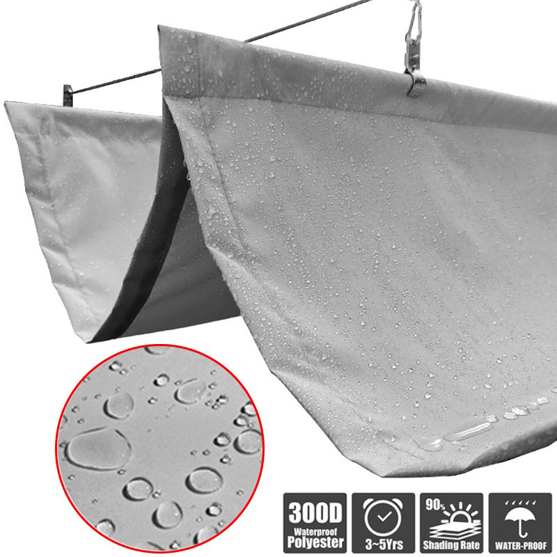 ปรับแต่งกันน้ํา Telescopic กันสาดกลางแจ้ง Wave ม่านบังแดดสุทธิ Anti-UV Pergolas Sun Canopy Retractable สระว่ายน้ําแรเงา Sails