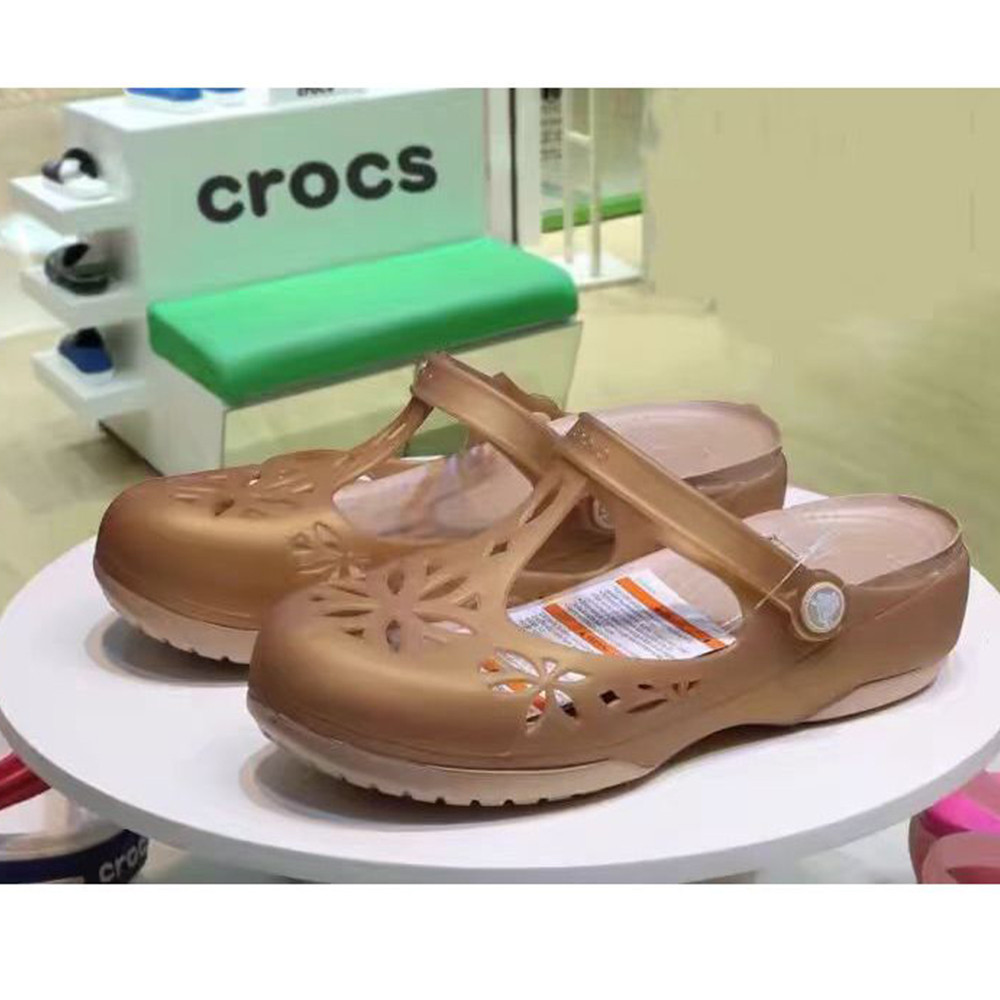 ใหม่ Crocs women& 39;s isabella marie jane รองเท้าแตะชายหาดสุดเท่สําหรับปี 204939