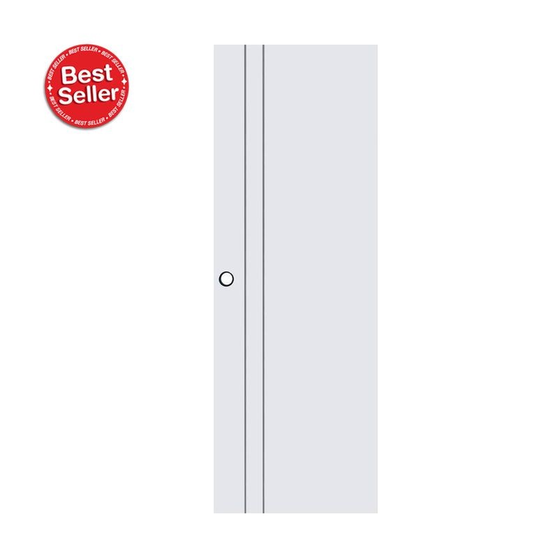 ECO-DOOR ประตูภายในUPVCเซาะร่องP2 70X200ขาวเจาะ