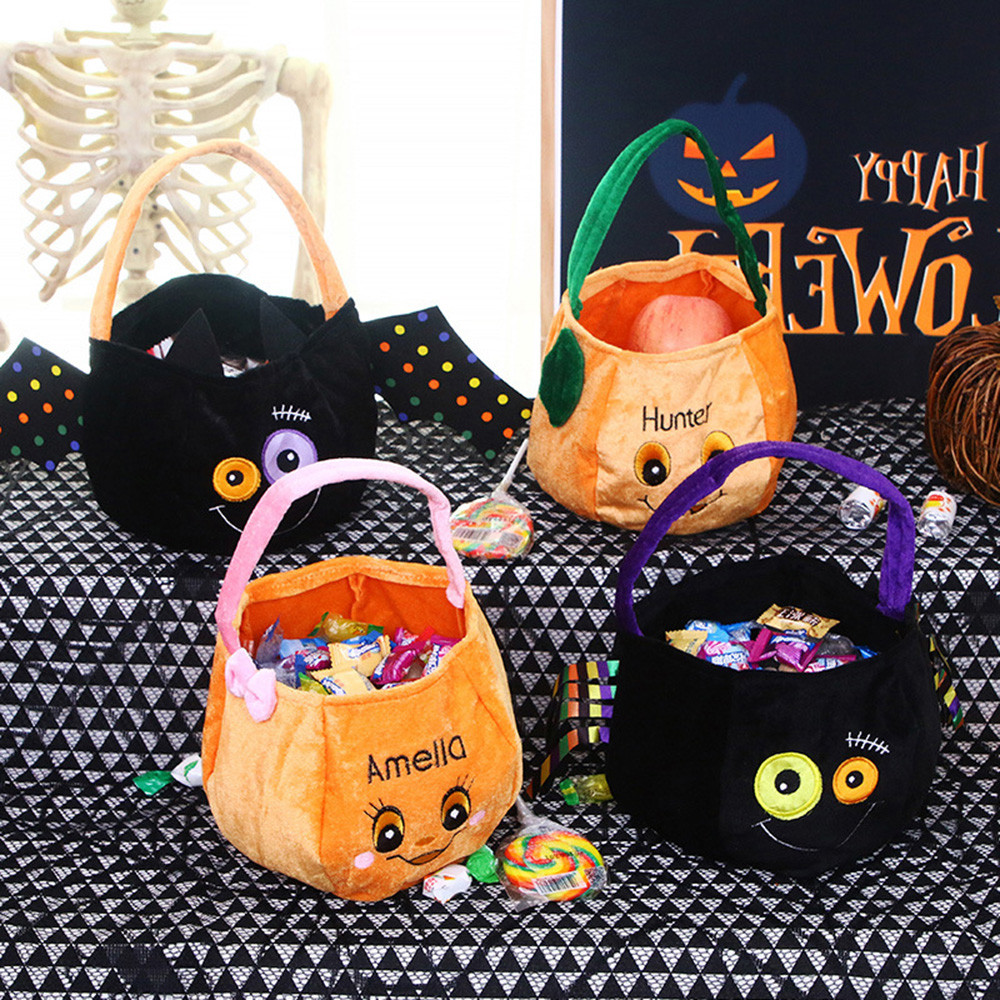 All Saints Day Supplies Pumpkin Element Handbag Halloween Candy Bag Gift Packaging Pouch Trick Or Tr