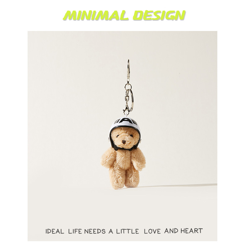 2024 หมวกกันน็อคแฟชั่นเกาหลีหมีพวงกุญแจจี้แฟชั่น