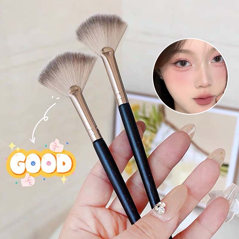 1 ชิ้น Blusher Brush แปรงไฮไลท์รูปพัดลม แป้งน้ําผึ้ง แปรงสีสดใส แปรงแต่งหน้า