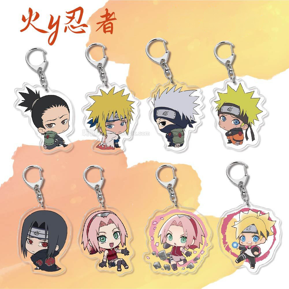 อะนิเมะ NARUTO Uchiha Sasuke อะคริลิคจี้พวงกุญแจ