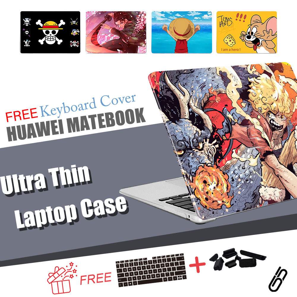 Cartoon Anime Printed Laptop Case For Huawei Matebook D16 2024 D14 D15 14 2023 Matte Clear Hard Notebook Shell Cover 8GUG