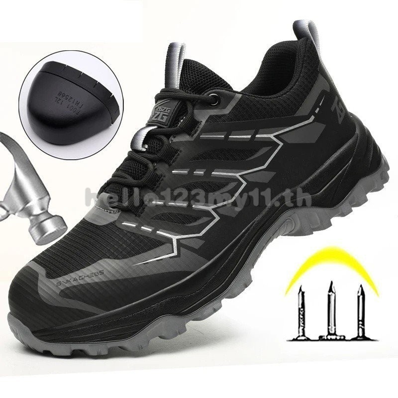 รองเท้าบูทเซฟตี้ หัวเหล็ก น้ําหนักเบา ป้องกันการเจาะ เพื่อความปลอดภัย เหมาะกับใส่ทํางาน แฟชั่นสําหรับผู้ชาย N5NJ