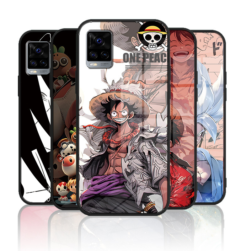 เคสกระจก VIVO V20 V20pro v2021 v2040 v2025 เคสกระจกนิรภัยฮาร์ดฝาหลังขอบซิลิคอนอ่อน