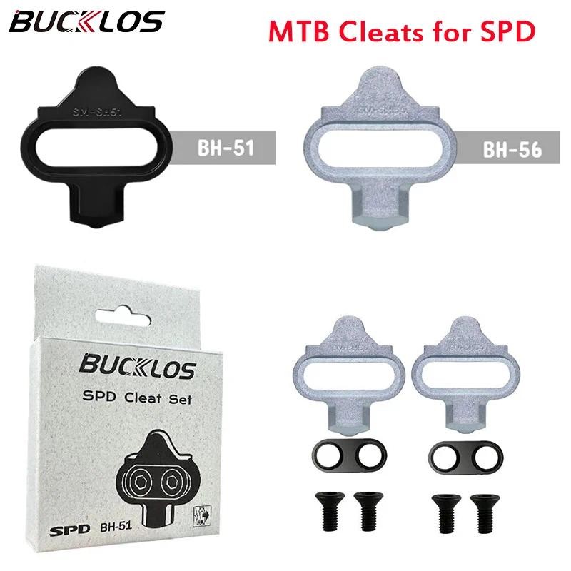 Bucklos จักรยานเสือภูเขา Cleats เหยียบสําหรับ Shimano BH51/56 สําหรับ SPD MTB Cleats 1/2/4PC MTB จักรยานรองเท้า Cleats เดี่ยว/Multi-Release