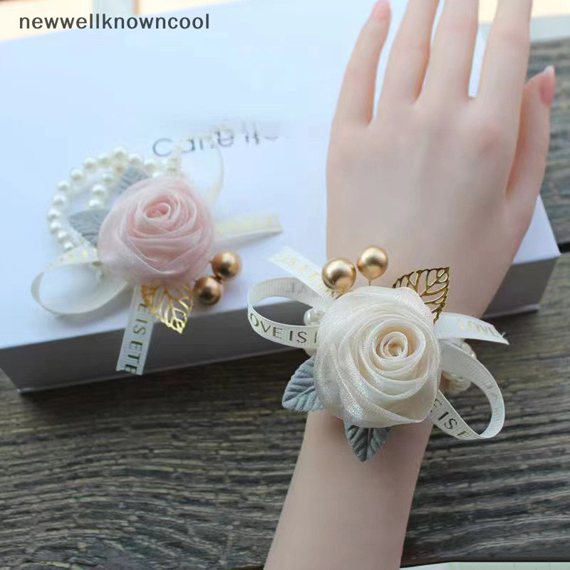 ใหม่wellknowncool ประณีตที่สวยงามเพื่อนเจ้าสาวสร้อยข้อมือโรแมนติก Rose สายรัดข้อมือขนาดเล็กสดริบบิ้นสร้อยข้อมือแฟชั่นเครื่องประดับอุปกรณ์เสริมของขวัญ AAD