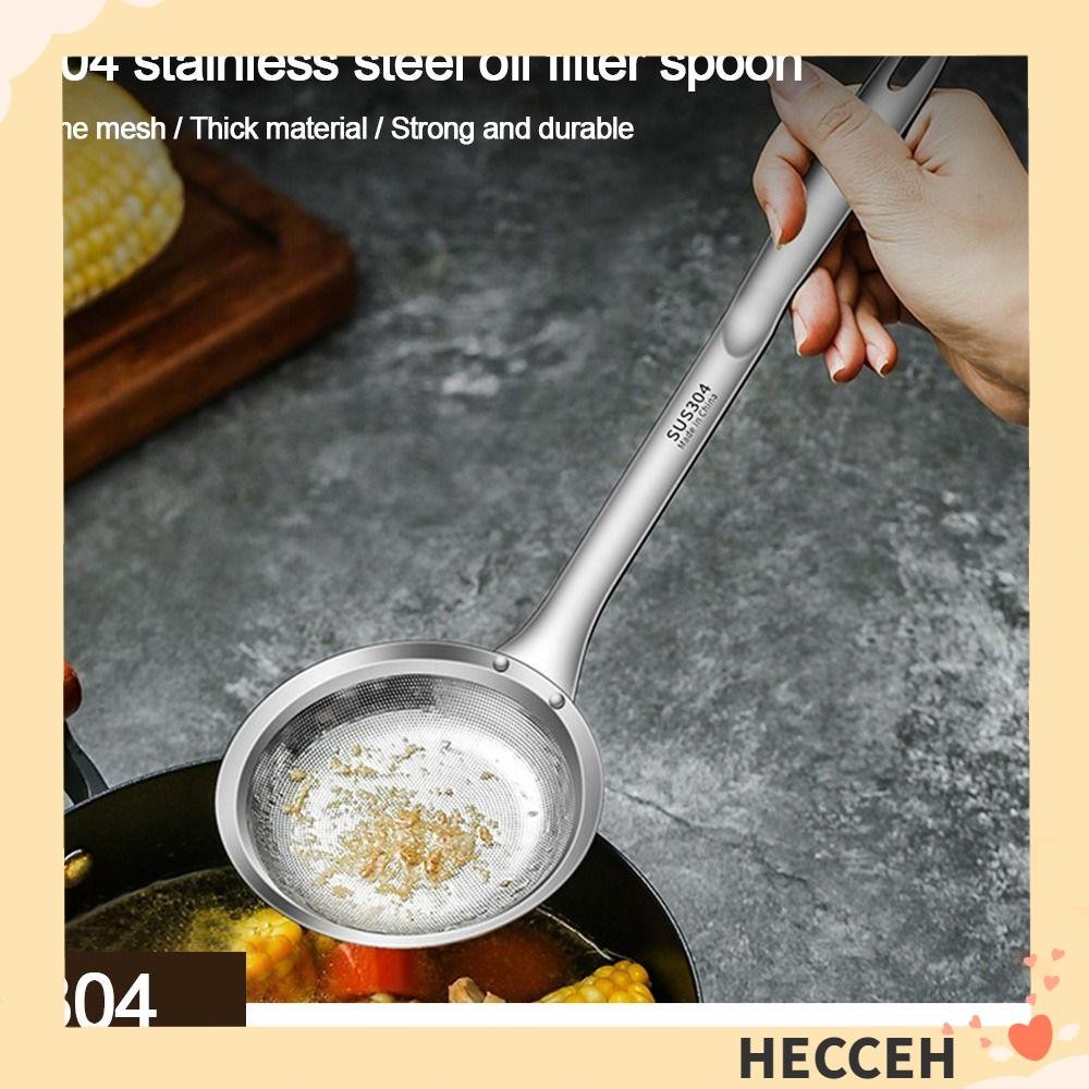 Hecceh ช้อนพายไขมัน,จาระบีโฟมถอดPolarulatorน้ํามันDregsตกปลา,ที่มีประโยชน์Fineตาข่ายทอดอาหารกรอง304สแตนเลสกระติกน้ําร้อนกรองครัวGadgetเครื่องมือ