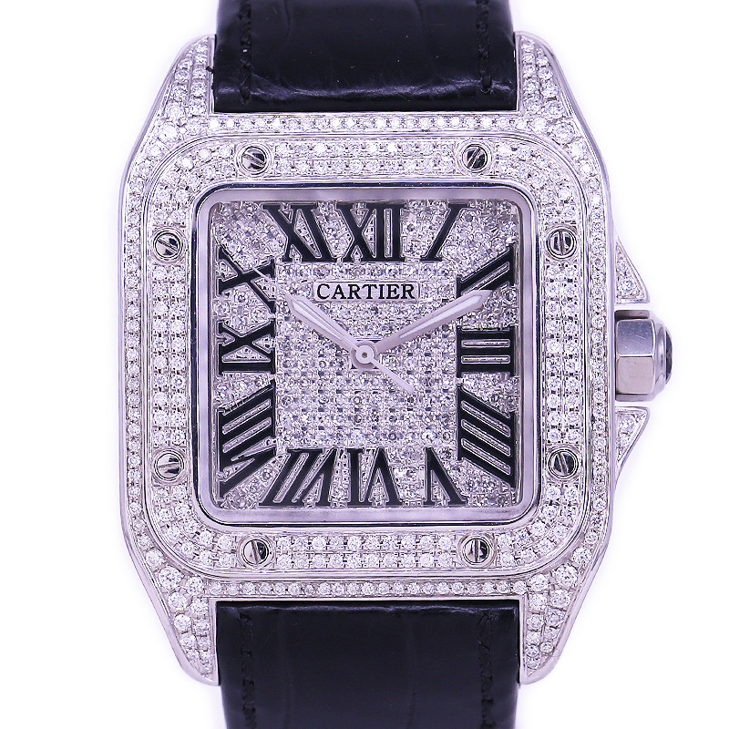 Cartier Cartier Santos Gypsophila Diamond Automatic Mechanical Watch Men W20106X8