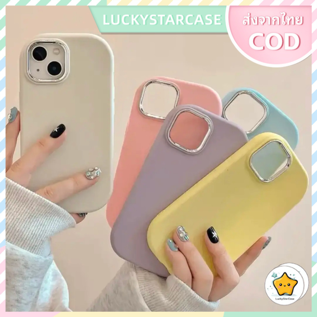 Candy Color เคสโทรศัพท์ เคสไอโฟน11 13 For iPhone 11 12 14 13 15 Pro Max XR X XS 7 Plus เคส ซิลิโคนนุ่ม TPU Silicone Case