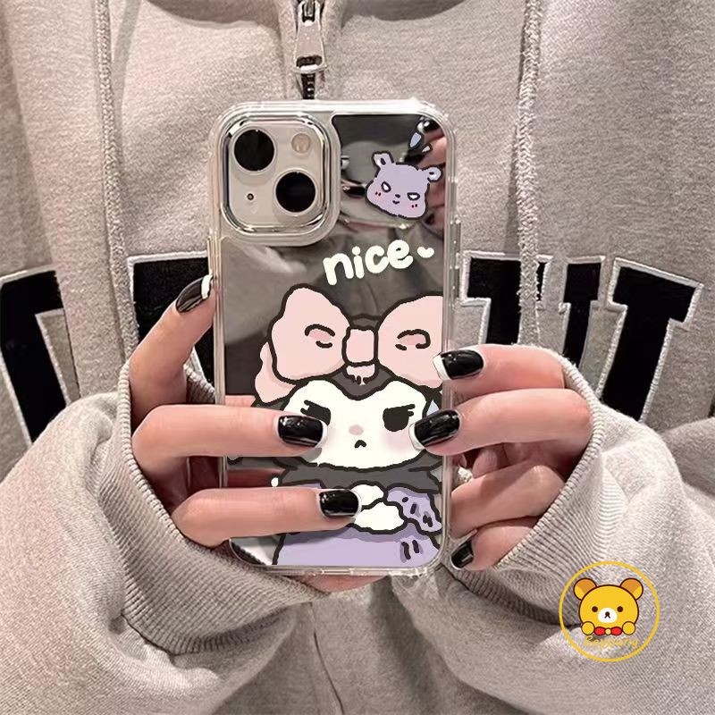 การ์ตูน Kuromi คู่กระจกสําหรับ Vivo V40 V30E V30 V29 V27 Z7 Pro V29E V25E V20 X8 Lite V30 Lite Y200E