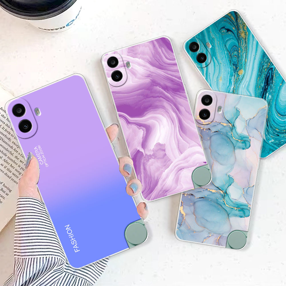 สําหรับไม่มีอะไร CMF โทรศัพท์ 1 กรณีกันกระแทกฝาครอบแฟชั่นการพิมพ์ซิลิโคนนุ่ม TPUPhone สําหรับ Nothin