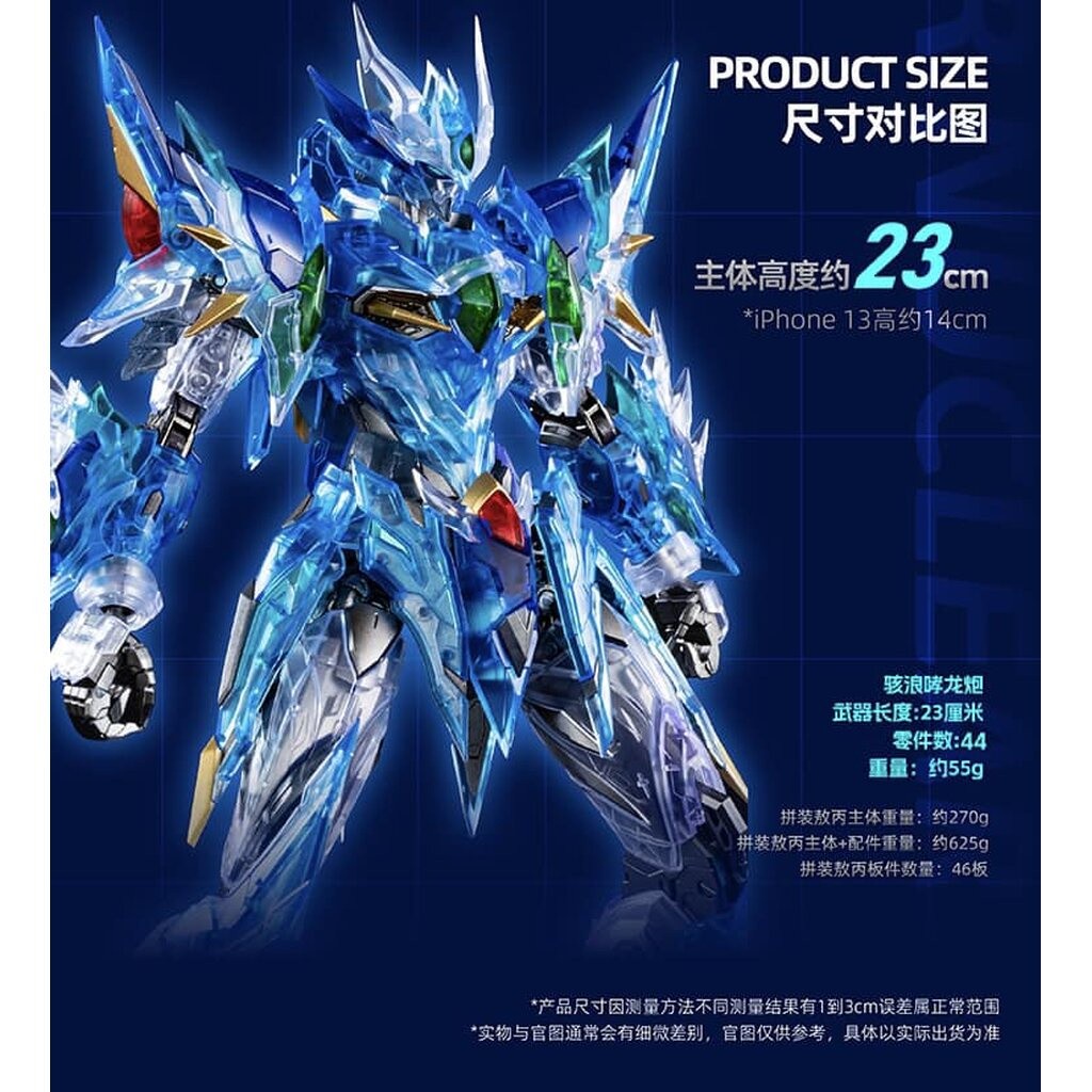 MOTOR NUCLEAR MG 1/100 MNP-XH03T  Aobing Blue Dragon Clear Color