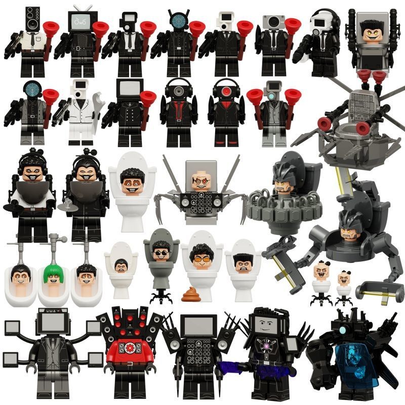 เข้ากันได้กับ Lego Toilet Man vs Monitor Doll Titan Speaker Man เข้ากันได้กับ TV Man Lego Toilet Man