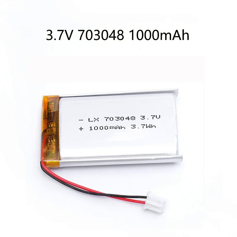 3.7V 703048 1000mAh Lithium Polymer Rechargeable Battery for Early Education Machine,PS4 controller,