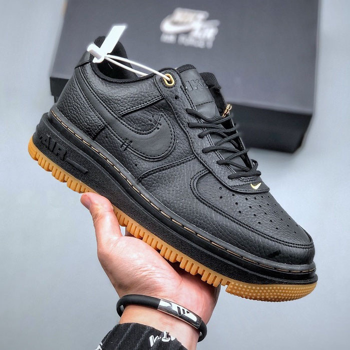 Nike Air Force 1 low Luxe รองเท้าผ้าใบหุ้มข้อหมากฝรั่งดํา