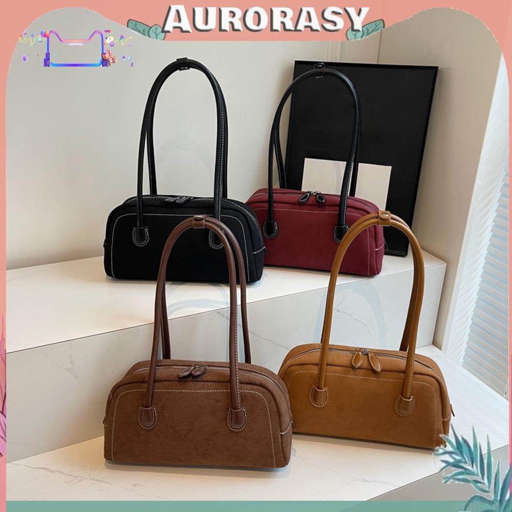 🚚จัดส่งในกรุงเทพฯ🚚ไหล่สําหรับผู้หญิง Multi Pocket Underarm Faux Suede กระเป๋าถือสําหรับทํางาน