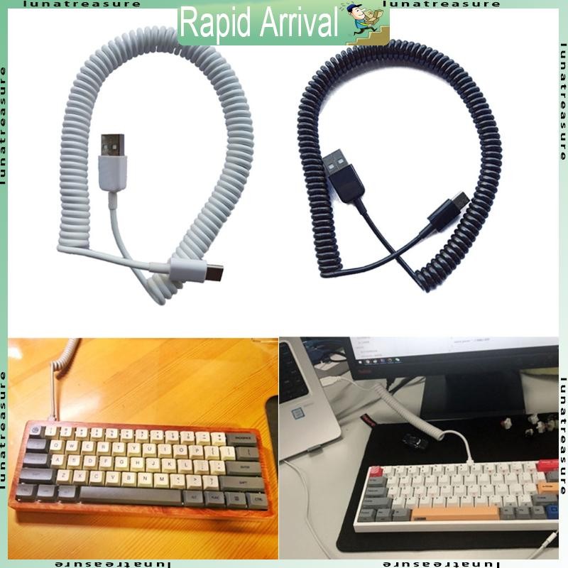 Lun Mechanical Keyboard Coiled Cable Wire Type C Custom USB Port Cable Aviator