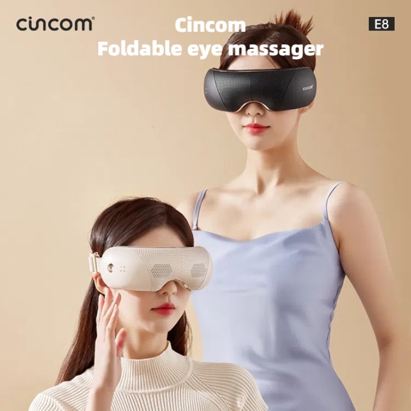 Cincom เครื่องนวดตาแบบพับได้ E8 ประคบร้อนบรรเทาความเมื่อยล้าของดวงตานวดอุปกรณ์ประคบร้อนอุปกรณ์ดูแลดว