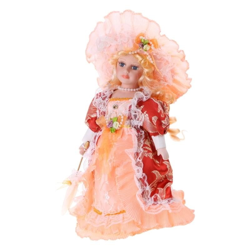 Youn Collectible Victorian Doll Porcelain Doll Elegant Ceramic Female Doll DelicateRealistic Doll De