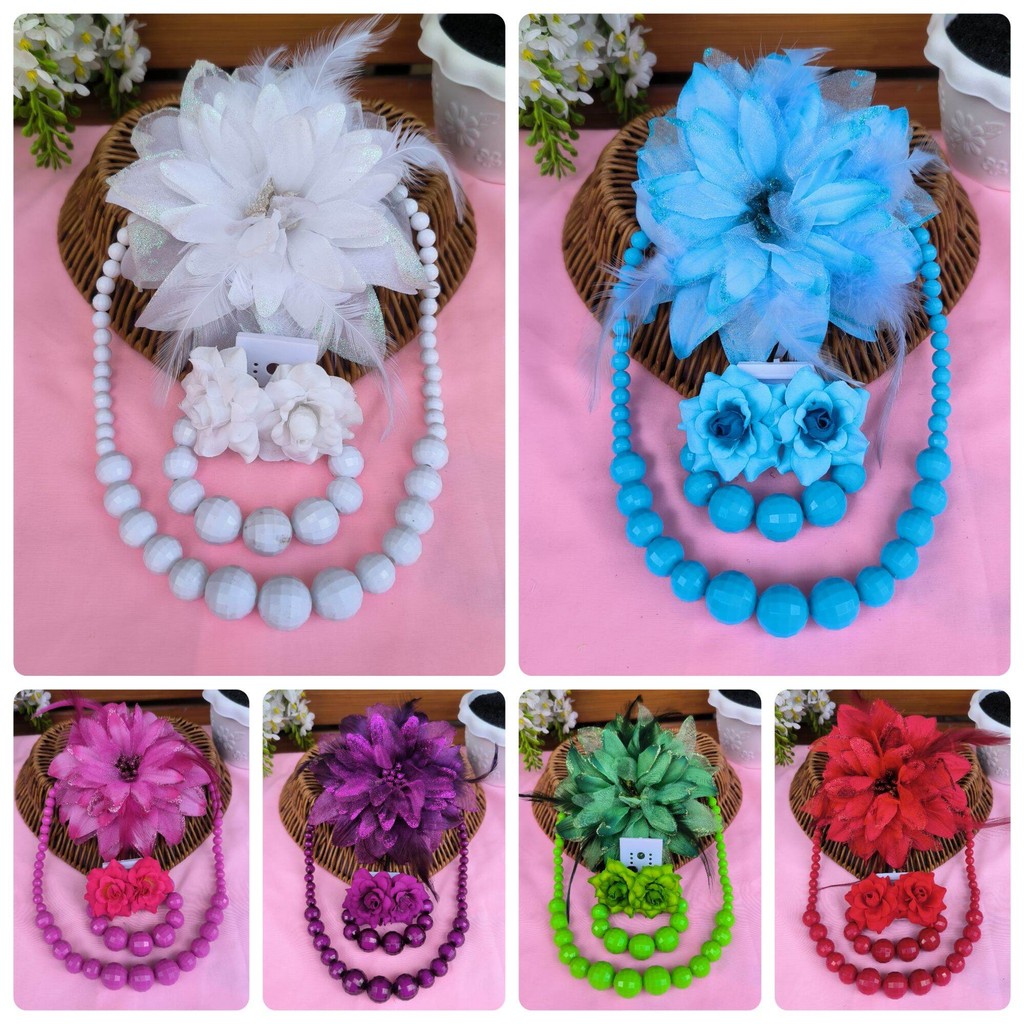 เซ็ตเครื่องทองกวาว เครื่องประดับนางรำ กิ๊บดอกไม้ พร้อมส่ง