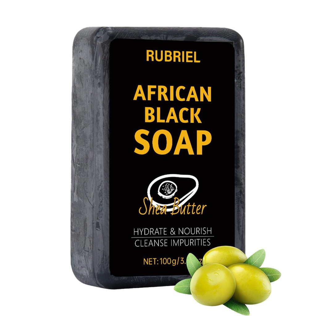 Mild African Black Soap Moisturizing Face Cleaning Soap 100g Shea Butter Black Soap Deep Cleansing M