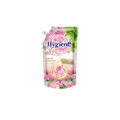 NP_shop4289 HYGIENE น้ำยาปรับผ้านุ่ม ไฮยีนเอ็กซ์เพิร์ทแคร์ ซันไรส์คิส ขนาด 480 มล. สีชมพู