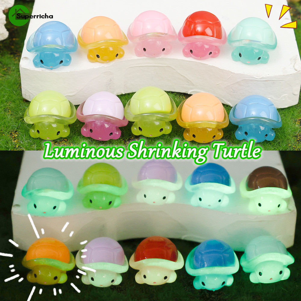เครื่องประดับ ทําเอง ภูมิทัศน์ไมโคร - เครื่องประดับเต่าเรืองแสงเรซินขนาดเล็กใน-มืด - ส่องสว่าง, การ์ตูน, น่ารัก, สีสันสดใส - ทําเอง บ้านเดสก์ท็อปรถตุ