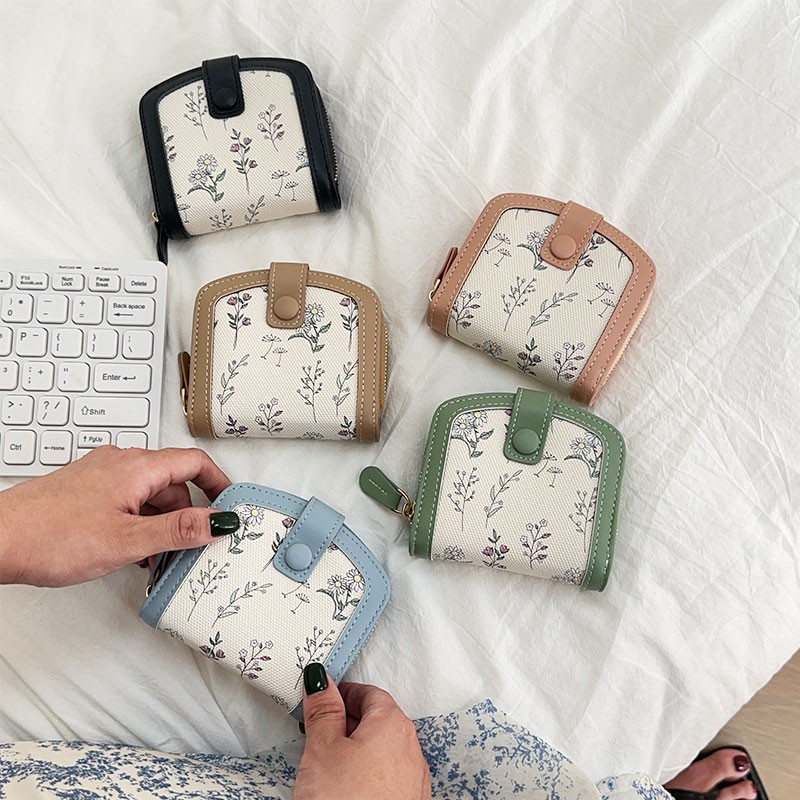 การ์ตูนน่ารักพิมพ์ผู้หญิงกระเป๋ามินิหนัง ปู่ หลายบัตรกรณีซิปกระเป๋าเงินเหรียญ