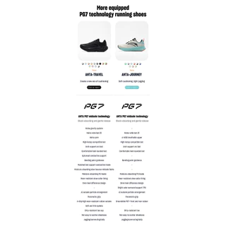 ANTA Men PG 7 JOURNEY รองเท้าวิ่ง พร้อมระบบดีดตัว นุ่ม เหมาะสำหรับการเดินทางและการเดิน 112435519