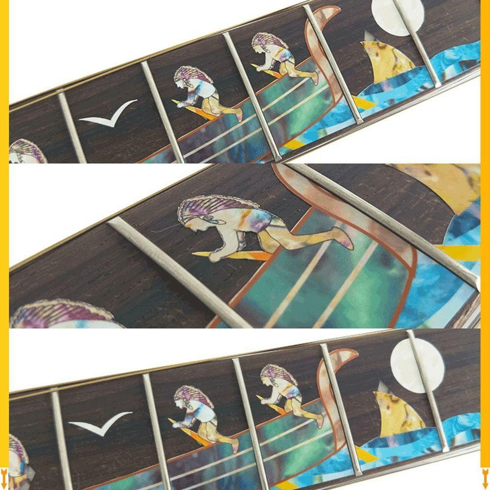 SMILE กีตาร์ Fretboard สติกเกอร์, DIY PVC Bass Inlay Decal, กีตาร์ไฟฟ้าเครื่องมือตกแต่ง Guitarra อุปกรณ์เสริม Fingerboard สติกเกอร์กีตาร์เบส - รูปที่ 7