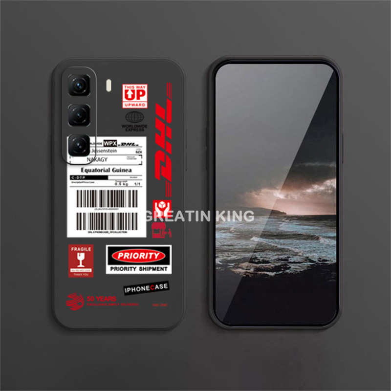 ปลอกสําหรับ Infinix Hot 50 Pro + X6880 Hot 50 Pro X6881 Hot 50 4G X6882 5G X6720 เคสโทรศัพท์สีลูกกวาดแฟชั่นรูปแบบทาสีเชลล์