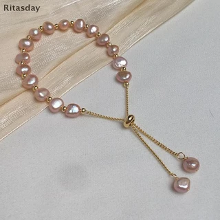 Ritasday Baroque สร้อยข้อมือไข่มุกธรรมชาติเซ็กซี่สําหรับผู้หญิงสร้อยข้อมือแฟชั่น Lady Temperament สร้อยข้อมือเครื่องประดับเกาหลีใต้ใหม่
