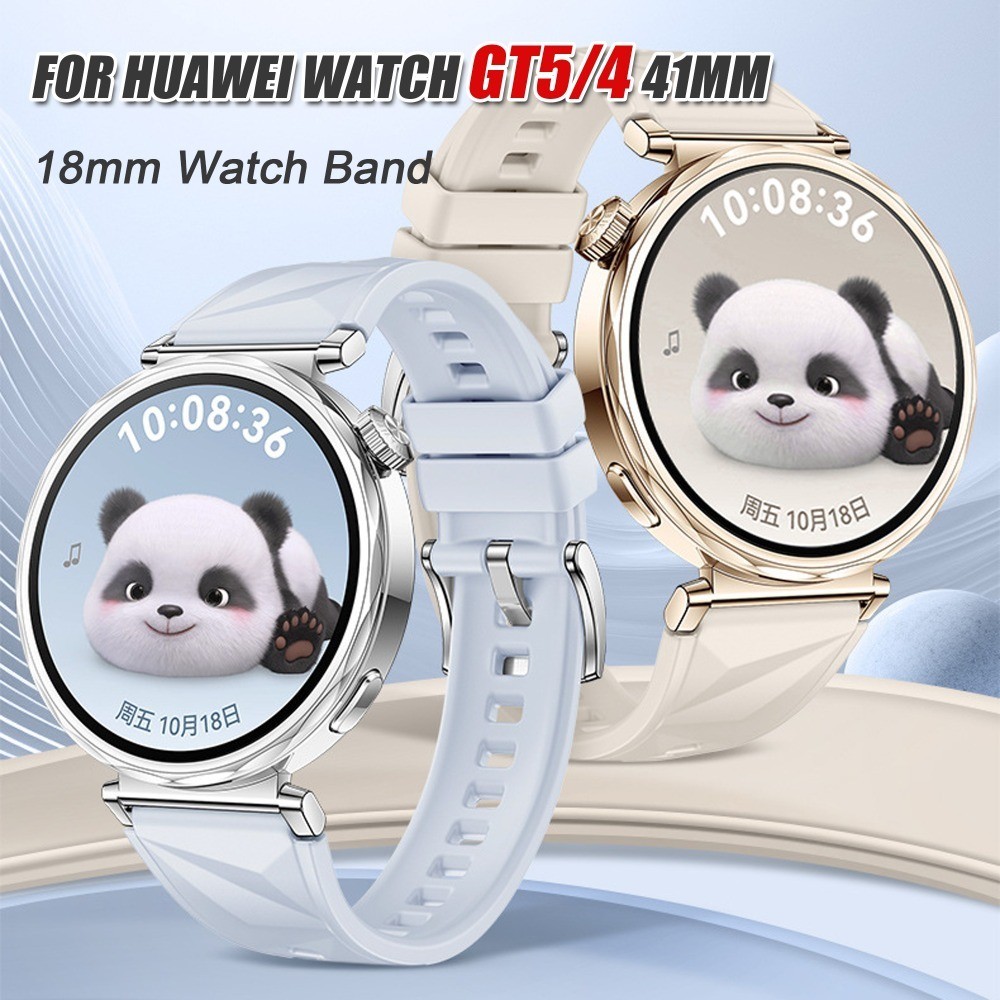 18 มม.กีฬาสําหรับ Huawei นาฬิกา GT6/GT5/GT4 41 มม.Correa ซิลิโคนสายรัดข้อมือกันน้ําสําหรับ Huawei GT 5 Pro 42 มม.สร้อยข้อมือสําหรับ Garmin Venus 3S/2S