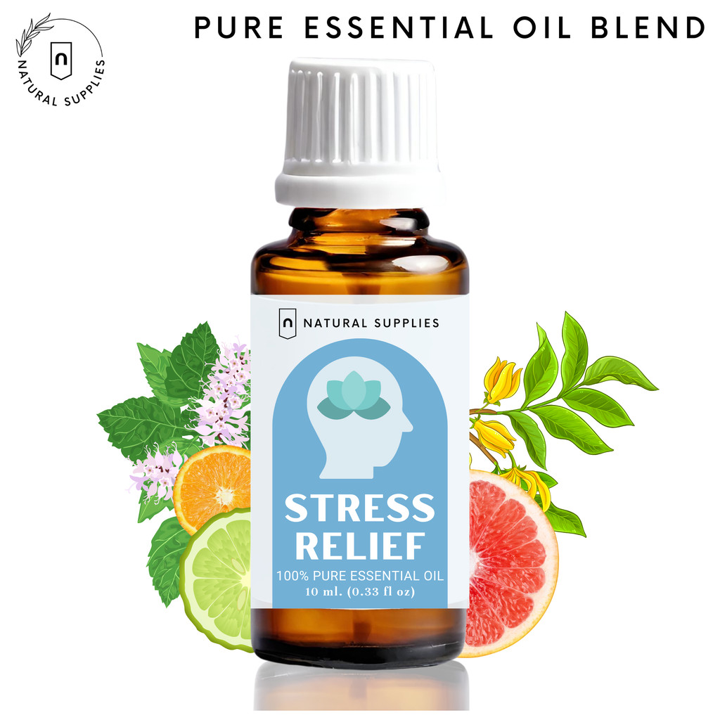 Stress Relief Essential Oil Blend น้ำมันหอมระเหยแท้ ผสมสูตรพิเศษ สเตรสรีลีฟ