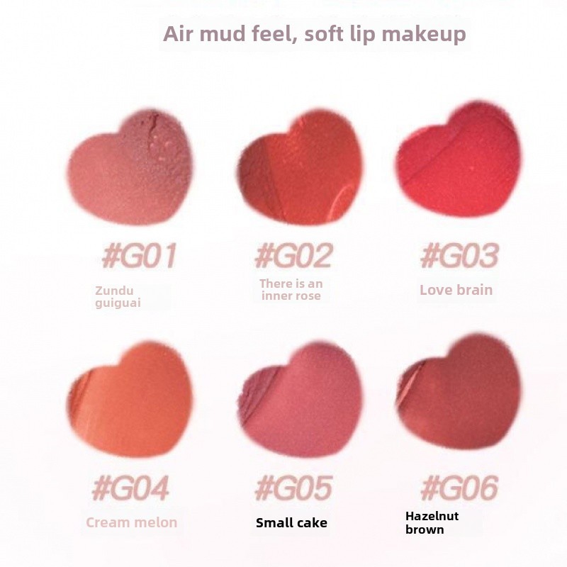 Gogo TALES Ice Cubes Lip Mud ฤดูใบไม้ร่วงและฤดูหนาวลิปสติก Lip Gloss ราคาไม่แพง Student Matte Powder Blusher Lip Glaze Do Not Stick Lip Gloss - รูปที่ 7