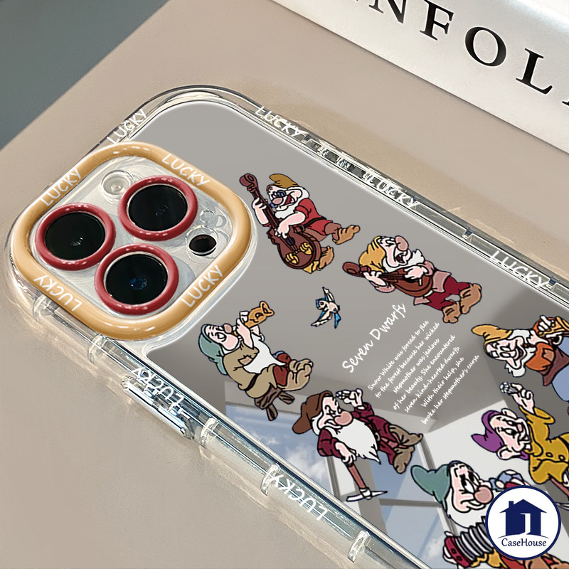 เคสกระจกลายการ์ตูนหมอหน้าบูดบึ้ง เข้ากันได้กับ IPhone 7 8 Plus 11 13 12 15 14 Pro Max XR X XS Max 11 15 14 Pro SE 14Plus