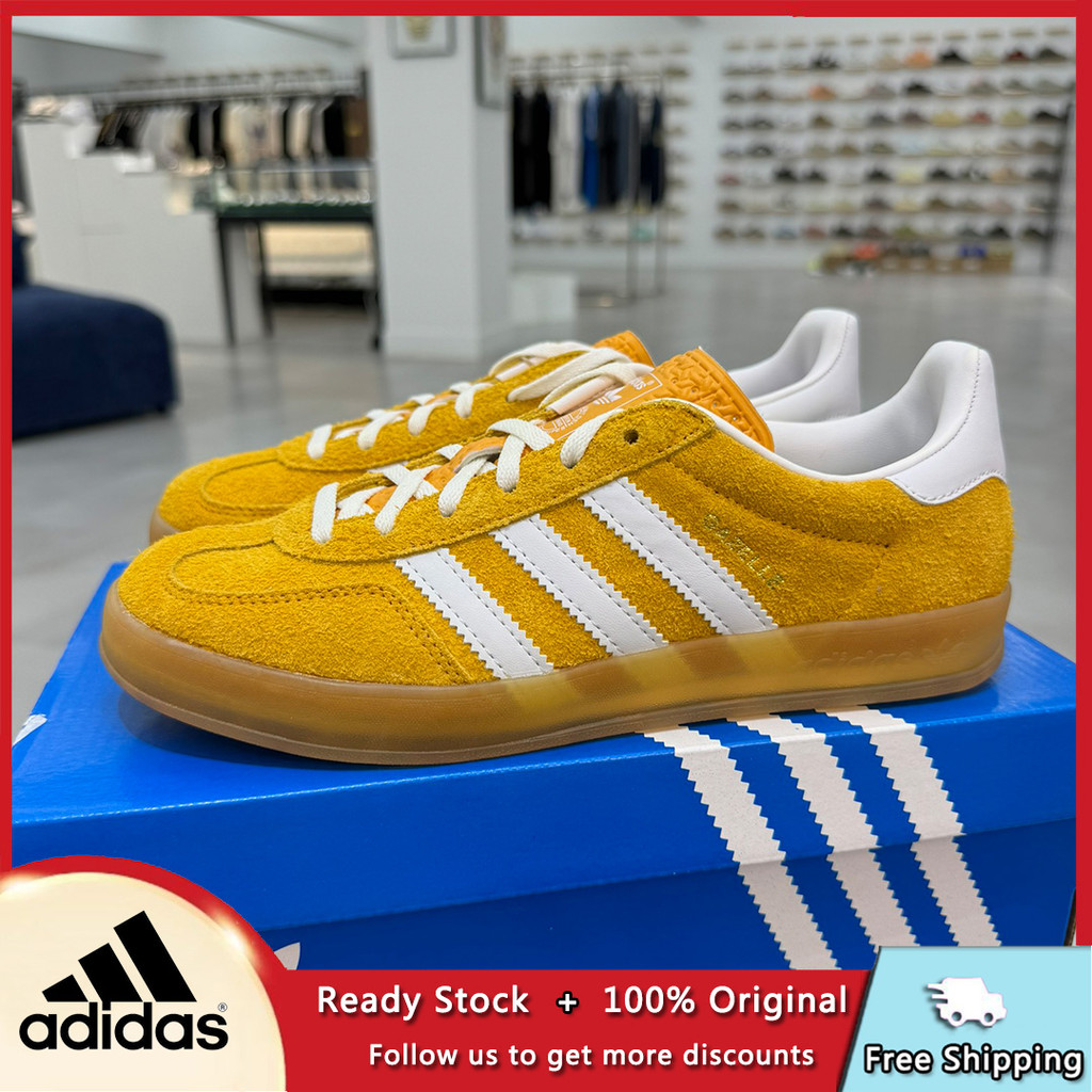 Adidas Gazelle originals รองเท้าวิ่งในร่มรองเท้ากีฬา Unisex Textured ฤดูใบไม้ร่วง