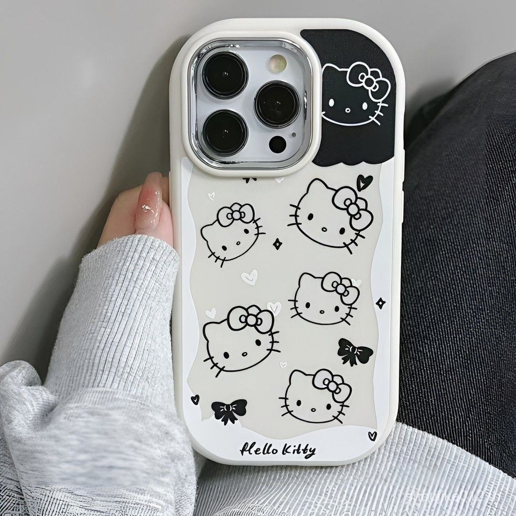 การ์ตูนสายแมว "น่ารักการ์ตูน iPhone เคสโทรศัพท์-สำหรับ iPhone 16 PRO MAX, 15, 11, 12, 13, 14, 7plus, 8PLUS, 11pro, 13pro, X, XR, XS MAX ให้ความคุ้มครองพิเศษ” brjr