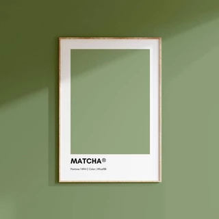 พิมพ์ผ้าใบ Matcha Wall | ศิลปะการตกแต่งผนังโปสเตอร์มัทฉะ