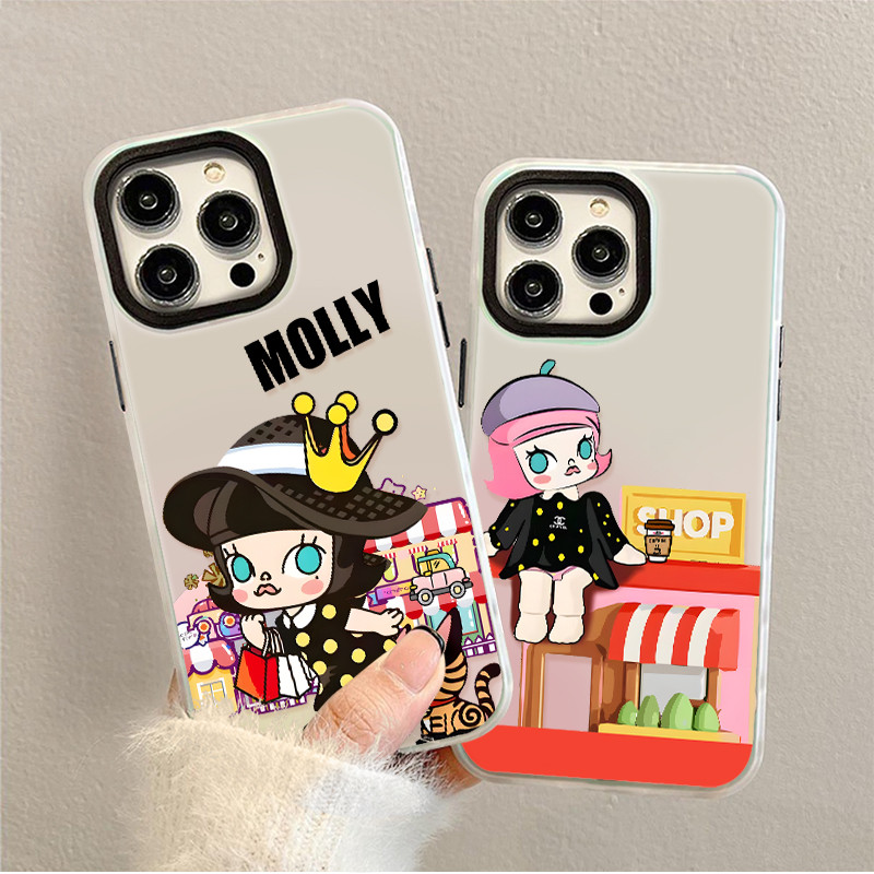 POP Mart Molly คสไอโฟน12/11 iphone15/14/13 pro max 8/7/xr/xs TPU ป้องกันการตก โปร่งแสง case
