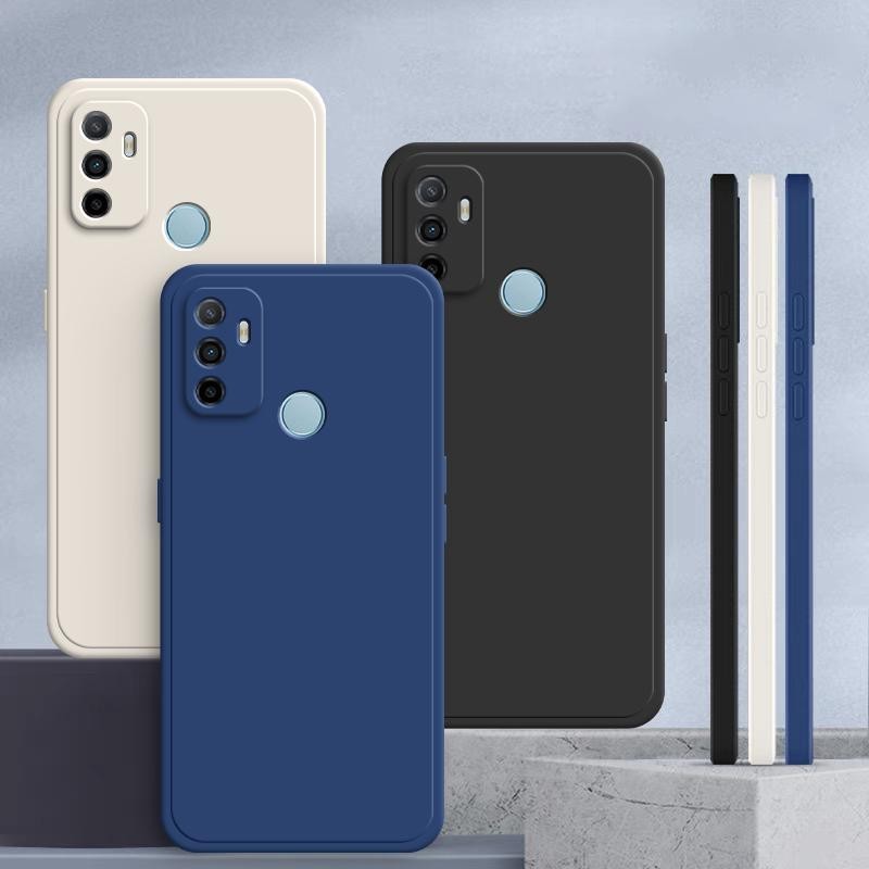 เคส OPPO A53 2020 / A33 สีทึบ OPPO A33 A53 2020 เคสป้องกันซิลิโคนป้องกันการตกสีธรรมดาเรียบง่าย YT