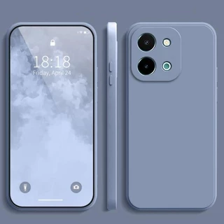 เคส Vivo Y28 4G สีทึบ Vivo Y28 เคสซิลิโคนป้องกันการตกสีธรรมดาเรียบง่าย YT