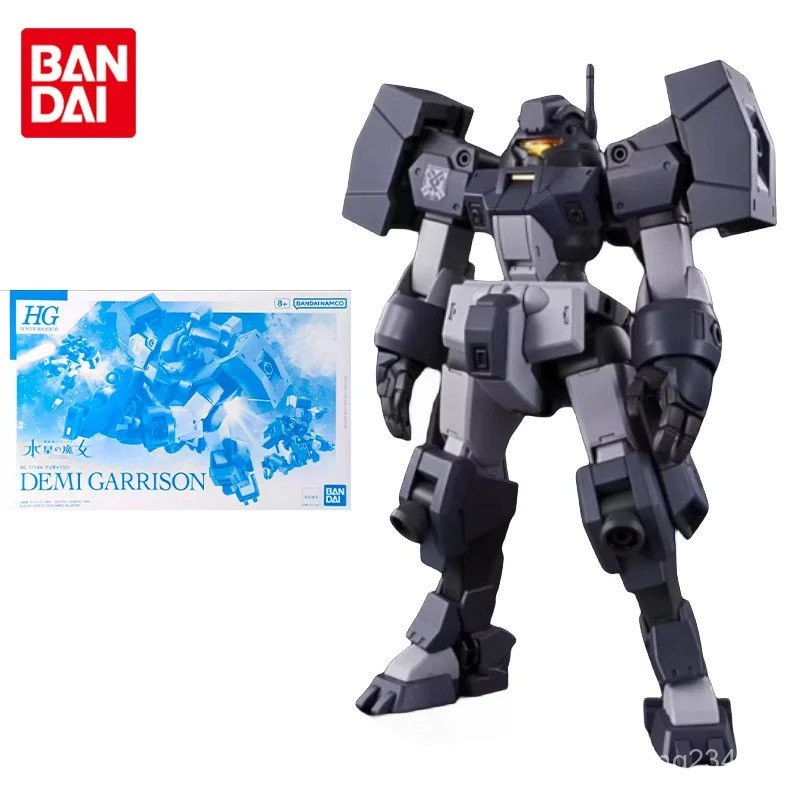 Bandai Original GUNDAM Model Kit อะนิเมะรูป PB HG 1/144 Demi garrison Action figures ของเล่นสะสมของข