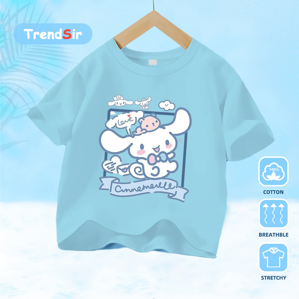 TrendSir พร้อมส่ง เด็กผู้ชาย เสื้อยืดนิ่ม Yulin dogน่ารัก 100%cotton7สี 100-140